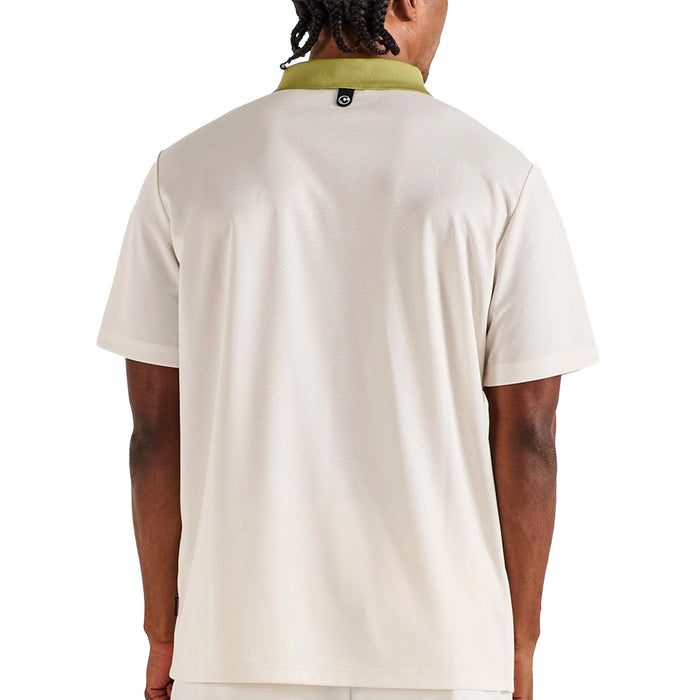 Malbon 2026 Fairway Hex Polo Shirt - Ivory