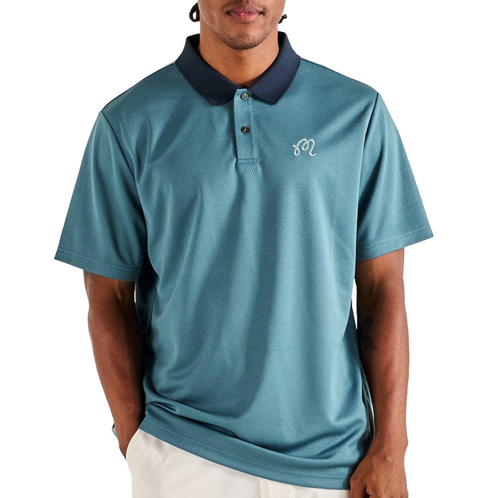 Malbon 2026 Fairway Hex Polo Shirt - Slate