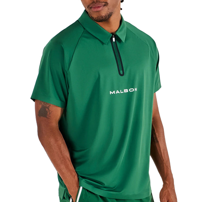 Malbon 2026 Performance Quarter-Zip Raglan Polo Shirt