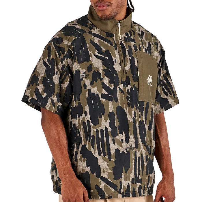 Malbon 2026 Tour Divot Camo Quarter-Zip Windshirt