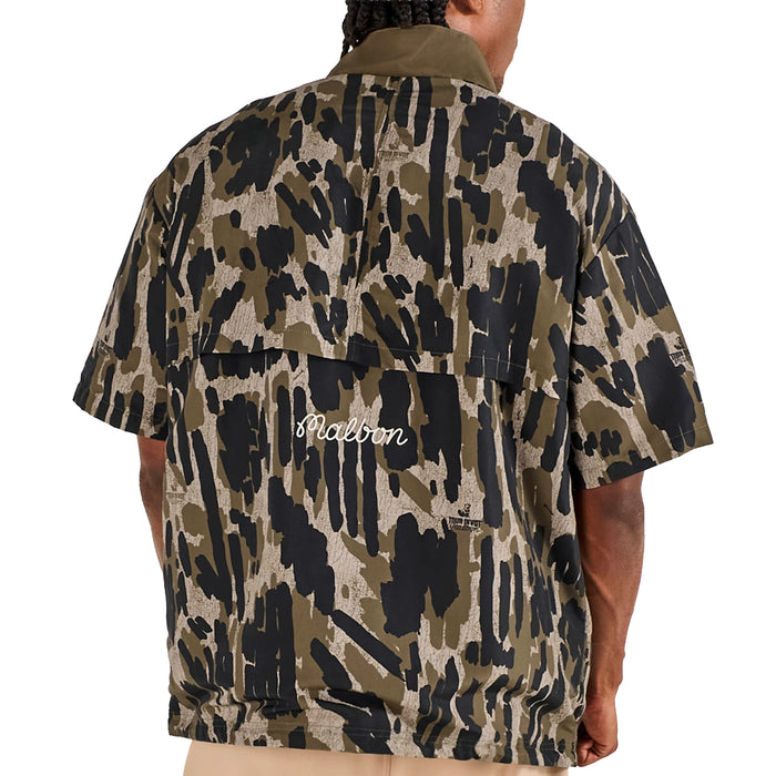 Malbon 2026 Tour Divot Camo Quarter-Zip Windshirt