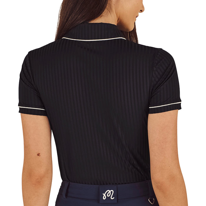 Malbon Ladies 2026 Anna Polo Shirt - Black/Ivory