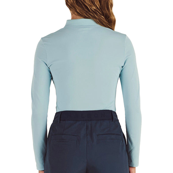 Malbon Ladies 2026 Venus Longsleeve Polo Shirt - Light Blue