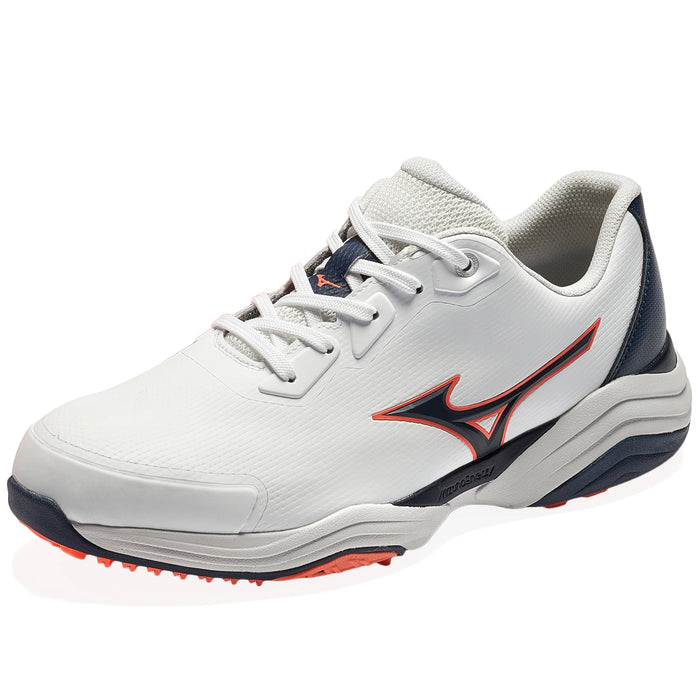 Mizuno 2026 Neo Impact+ Enerzy Golf Shoes - White/Lava Orange/Dress Blue