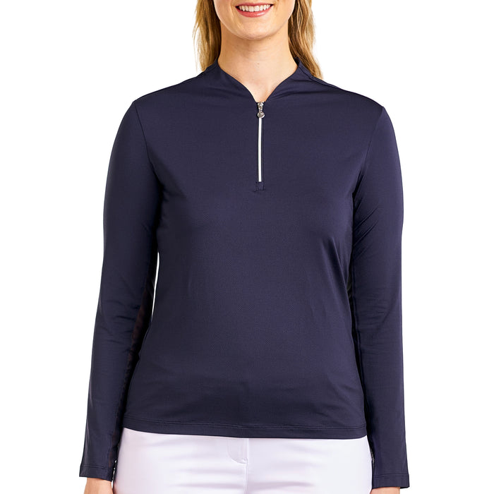 Nivo Ladies 2026 Leda Long Sleeve Mock Top - Navy