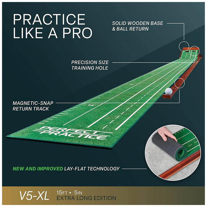 Perfect Practice Putting Mat V5 - XL Edition