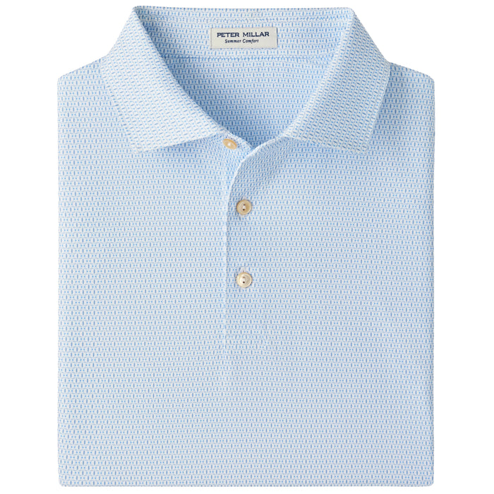 Peter Millar 2026 Football Geo Performance Jersey Polo Shirt - White