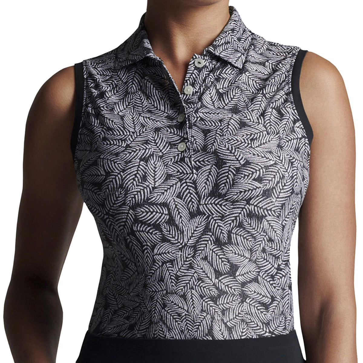 Peter Millar Ladies Sleeveless Branded Button Polo Shirt — The House of