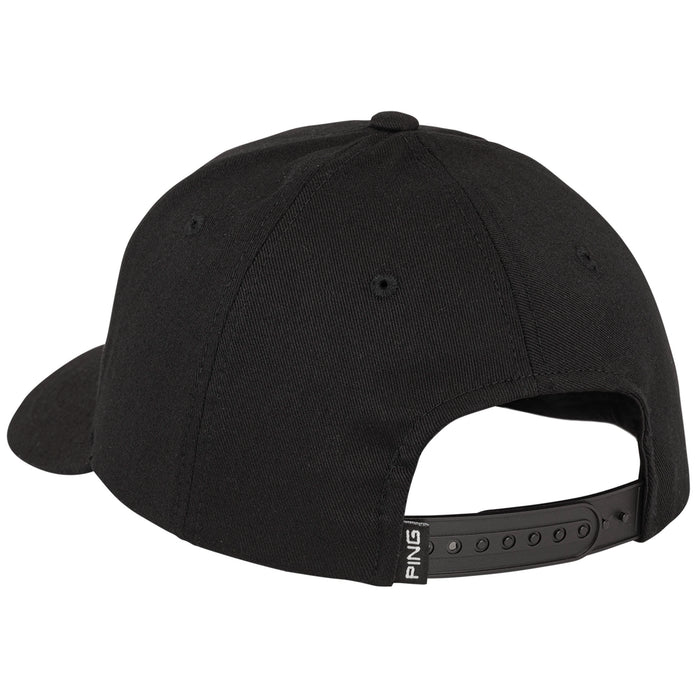 PING 214 Clubhouse Snapback Cap in Black with adjustable snapback
