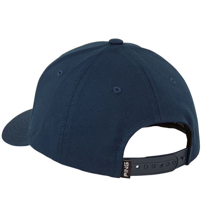 PING 214 Clubhouse Snapback Cap in navy with adjustable snapback