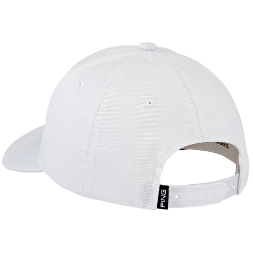 PING 214 Clubhouse Snapback Cap in white with adjustable snapback