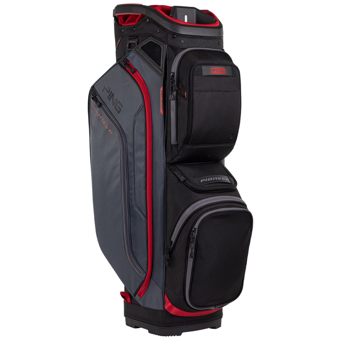 PING 244 Pioneer 27 Cart Bag - Black/Iron/Cherry
