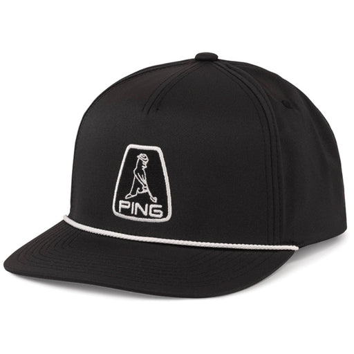 Ping Mr.Ping Tag Cap in Black featuring white rope and patch detailing