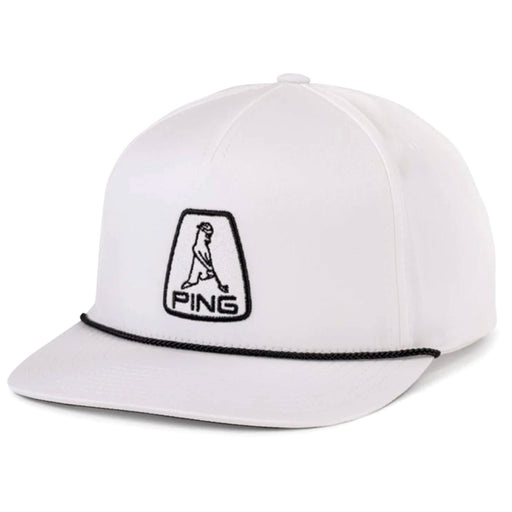 Ping Mr.Ping Tag Cap in White featuring black rope and patch detailing