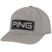 PING Tour Classis 211 Cap in Heather Grey with Large White Logo on Front