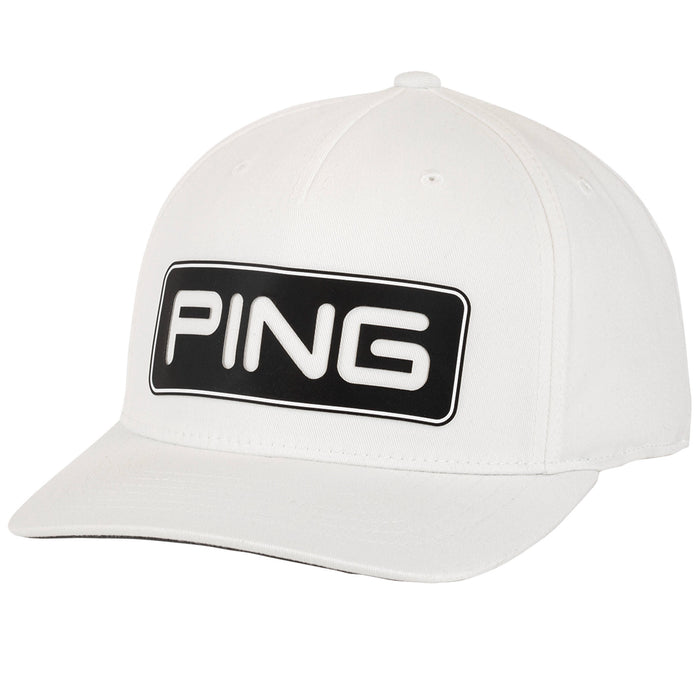PING Tour Classis 211 Cap in White with Large Black Logo on Front