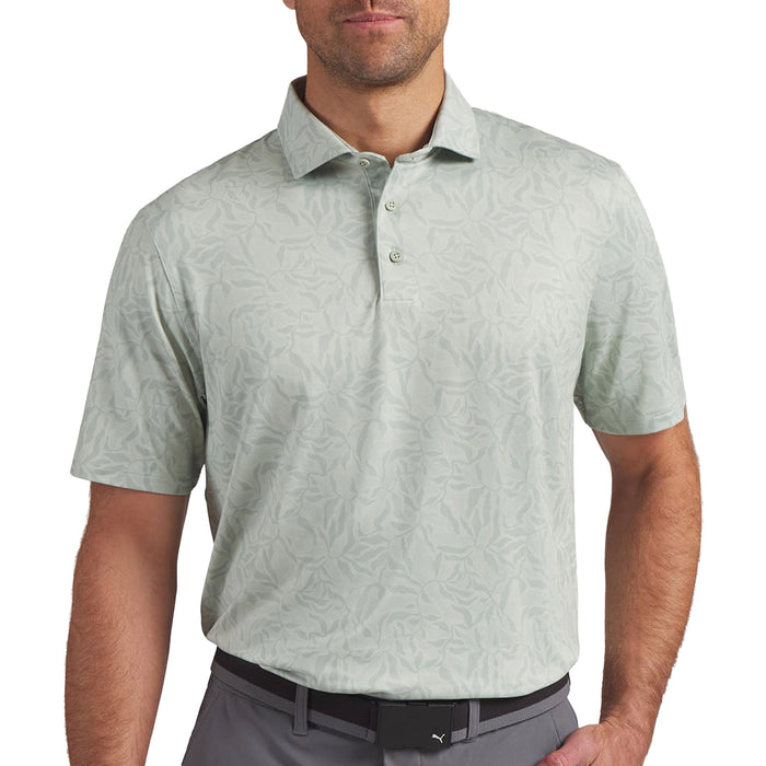 Puma 2026 Cloudspun Marine Botanical Polo Shirt - Soft Grass