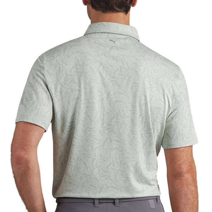 Puma 2026 Cloudspun Marine Botanical Polo Shirt - Soft Grass