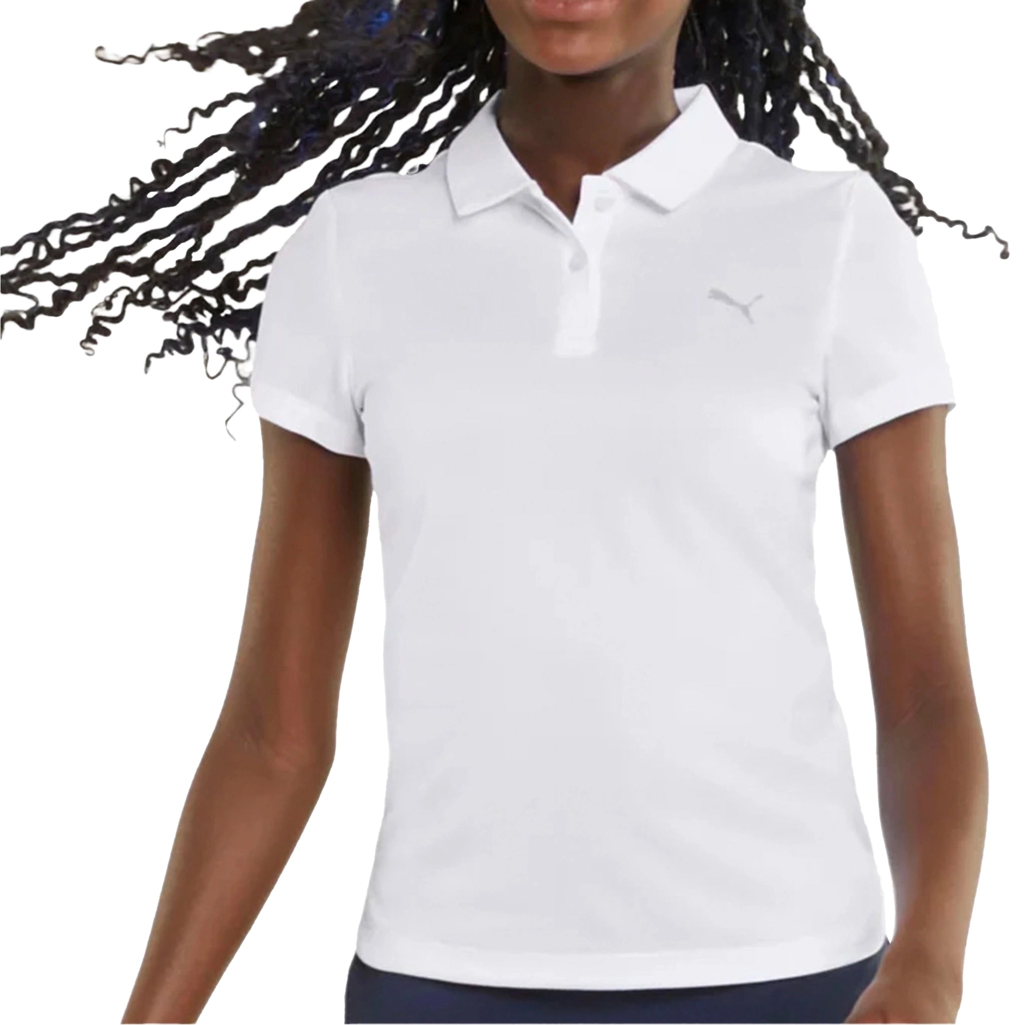 Puma Junior Girls Essential Polo Shirt White M