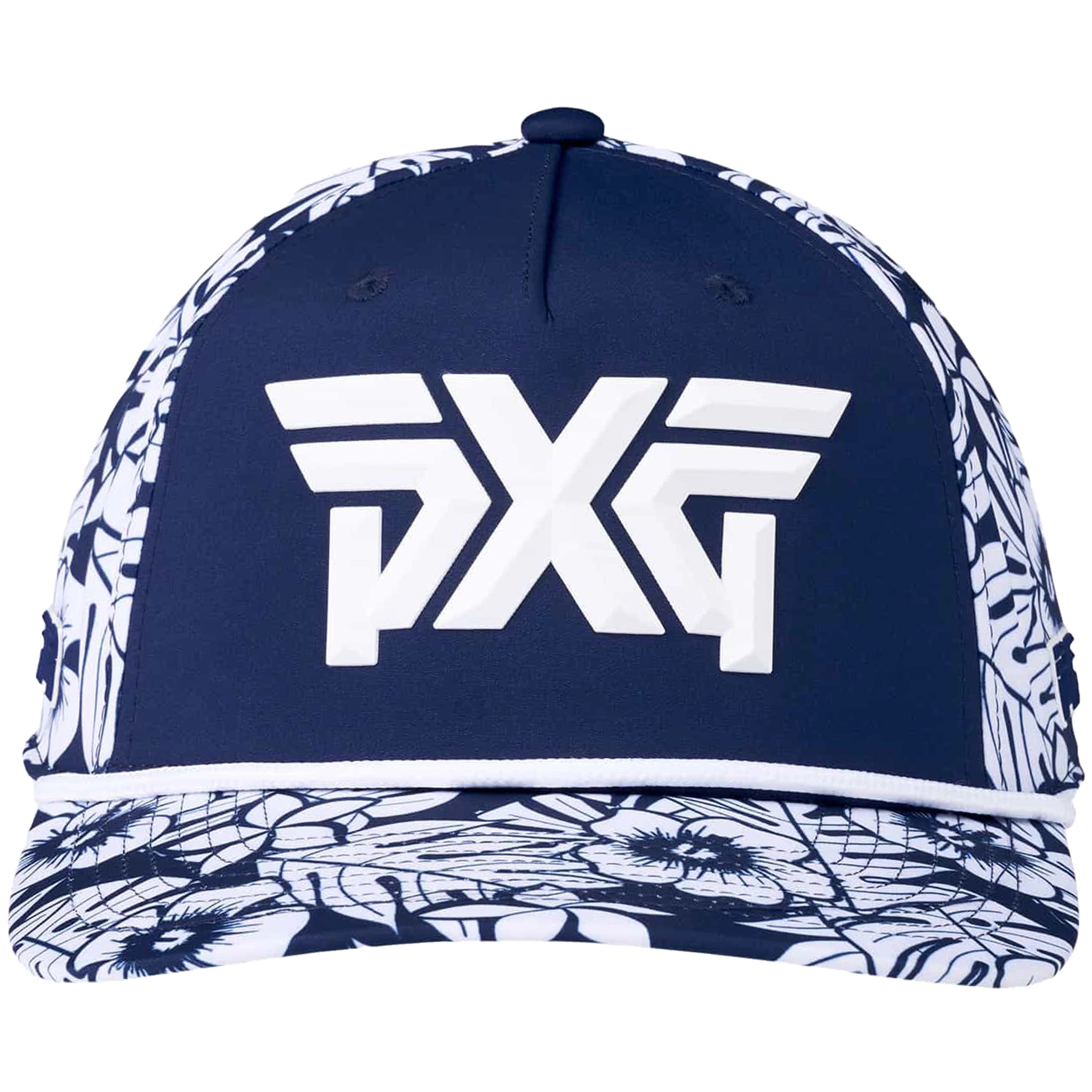 PXG 2025 Aloha Panel Low Crown Curved Bill Snapback Cap — The