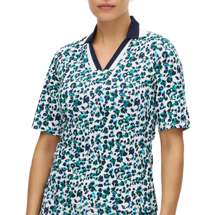 Rohnisch Ladies 2026 Essential Polo Shirt - Leo Blue/Green