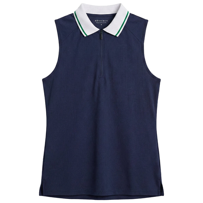 Rohnisch Ladies 2026 Rib Sleeveless Polo Shirt - Navy