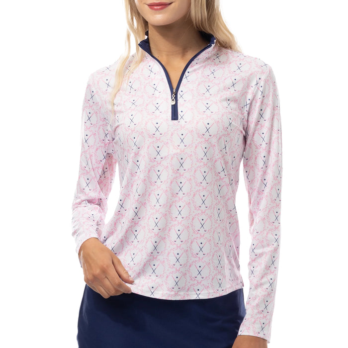 SanSoleil Ladies 2026 Solcool Print Mock