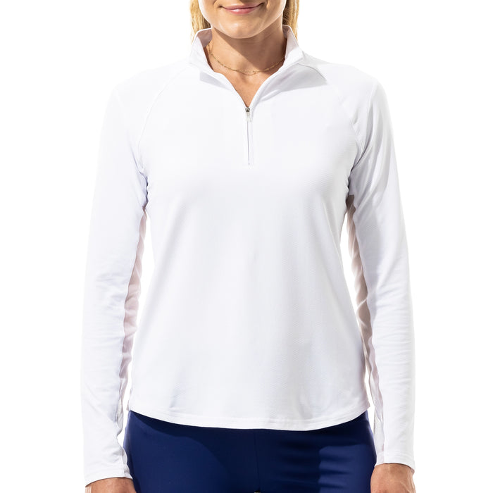 San Soleil Ladies 2025 Soltek Lux Long Sleeve Solid Mock