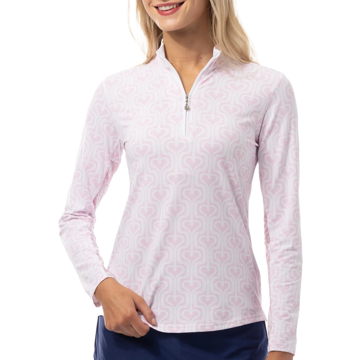 SanSoleil Ladies 2026 Soltek Lux Long Sleeve Print Mock