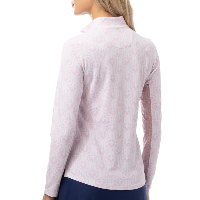 SanSoleil Ladies 2026 Soltek Lux Long Sleeve Print Mock