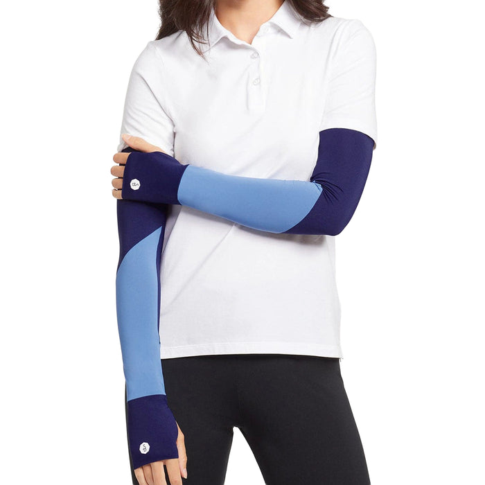 Solbari CoolaSun Breeze Colour Block Arm Sleeves w/ Thumbholes
