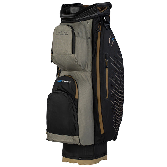 Sun Mountain 2027 C100 H2NO Waterproof Cart Bag - Black/Olive/Otter