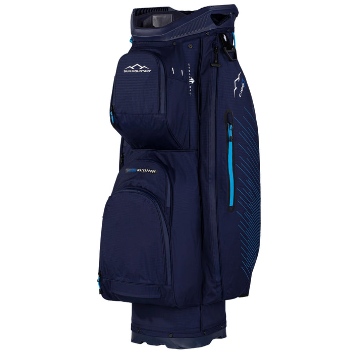 Sun Mountain 2027 C100 H2NO Waterproof Cart Bag - Navy/Ice Blue