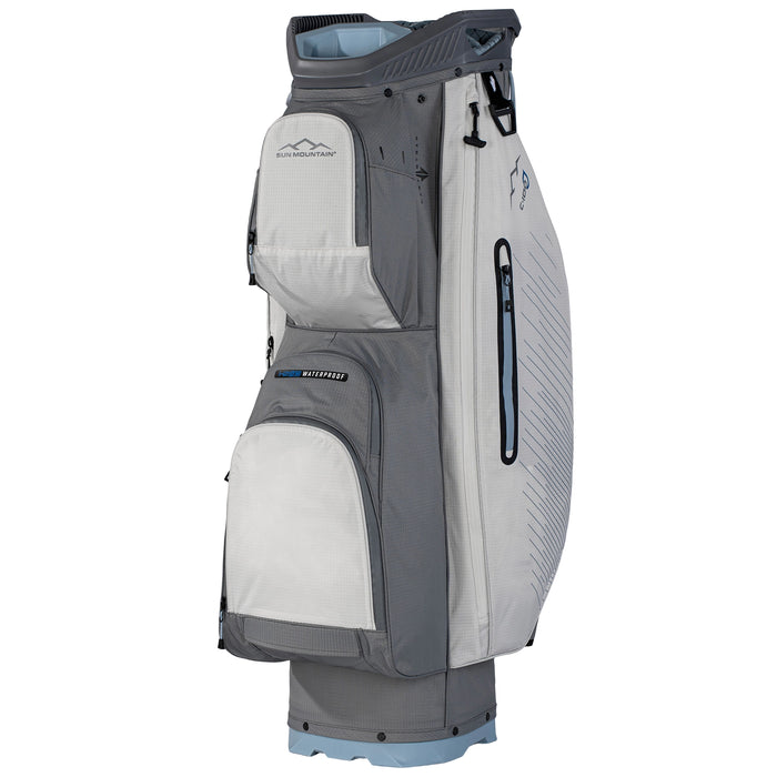 Sun Mountain 2027 C100 H2NO Waterproof Cart Bag - Nickel/Platinum/Ash