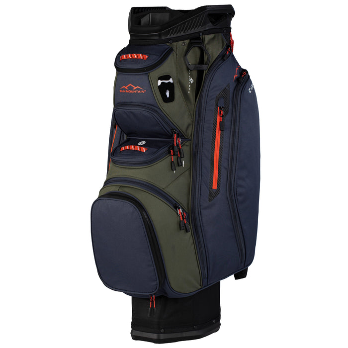 Sun Mountain 2027 C130 Cart Bag - Black/Olive/Inferno