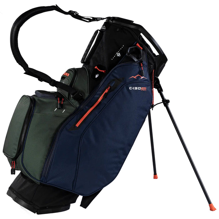 Sun Mountain 2027 C130 VLO Hybrid Stand Bag - Black/Olive/Inferno