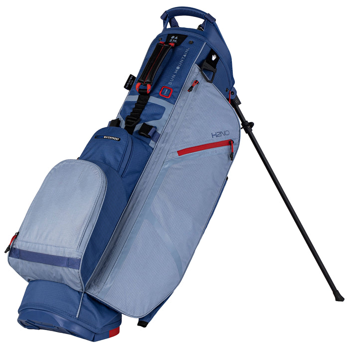 Sun Mountain 2027 H2NO E-2.5 Stand Bag - Ash/Sport Navy/Red