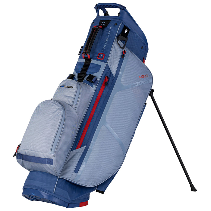 Sun Mountain 2027 H2NO E-4.5 VLO 14-Way Stand Bag - Ash/Sport Navy/Red