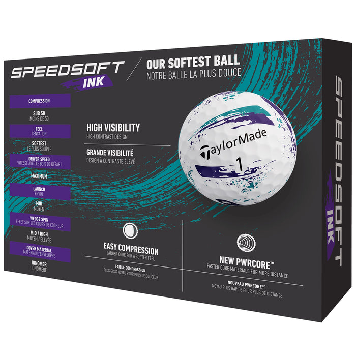 TaylorMade TM26 SpeedSoft Ink Golf Balls