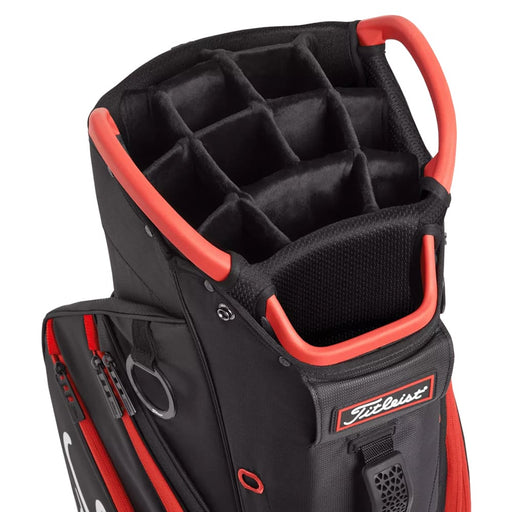 Titleist 2022 Cart 14 Lightweight Cart Bag Black Red Top
