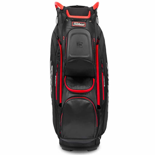 Titleist 2022 Cart 15 Stadry Waterproof Cart Bag Black Red Front