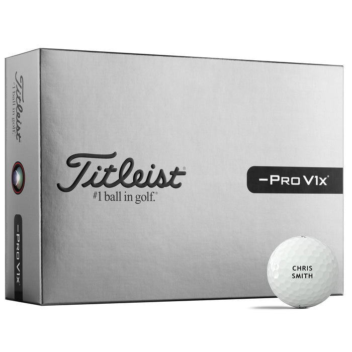 Titleist 2025 ProV1x Left Dash Personalised Golf Balls Custom