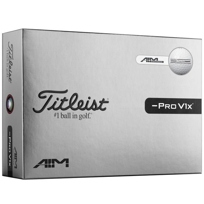 Titleist 2026 Pro V1x Left Dash AIM Enhanced Align Golf Ball (Pre-Order)