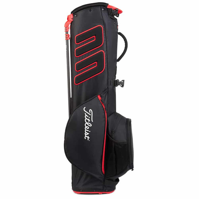 Titleist Players 4 Carbon Stand Bag Black Red Side