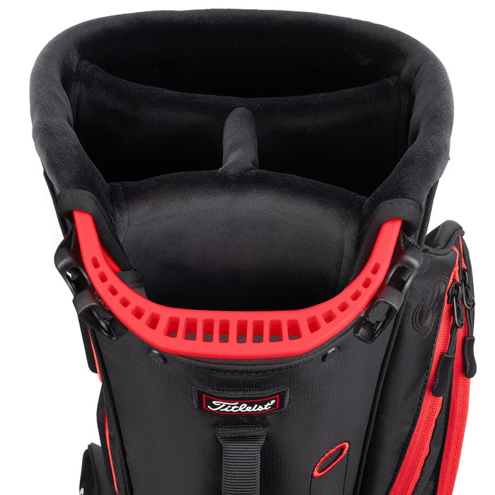 Titleist Players 4 Carbon Stand Bag Black Red Top