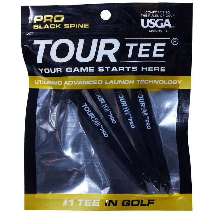 TOUR Tee Pro Black Spine Golf Tees