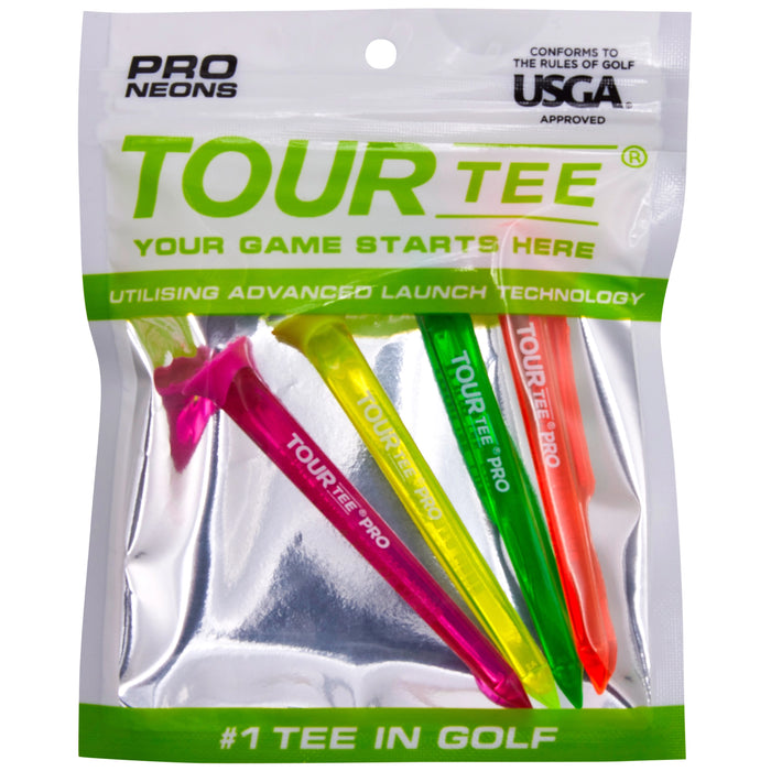 TOUR Tee Pro Neon Golf Tees