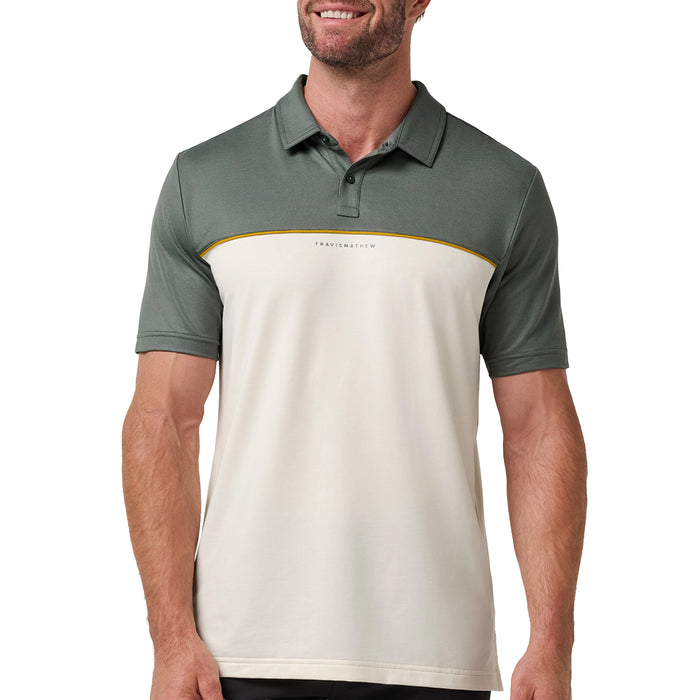 TravisMathew 2026 Featherweight CB Polo Shirt - Balsam Green