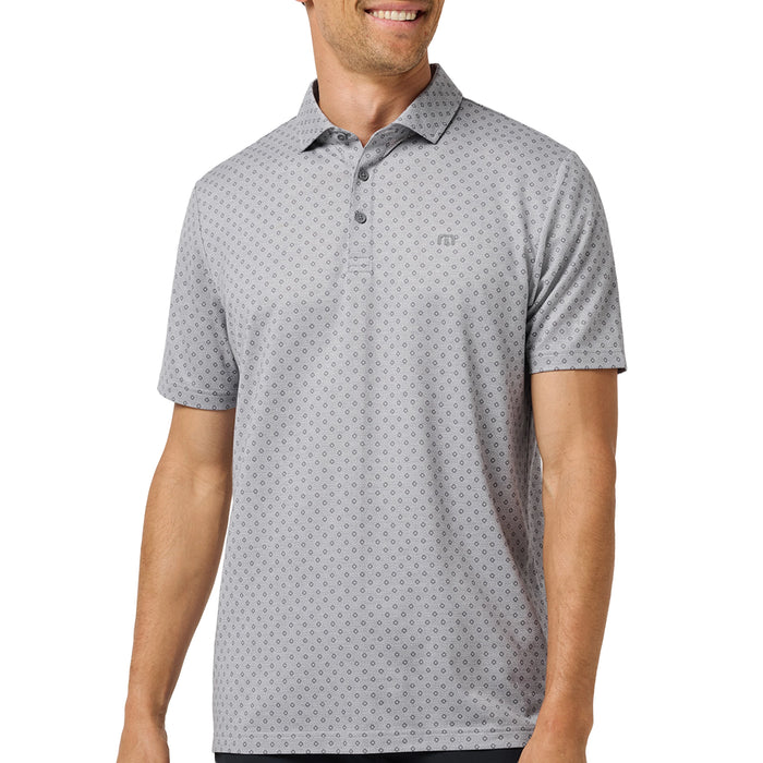 TravisMathew Final Drive Polo Shirt - Heather Grey