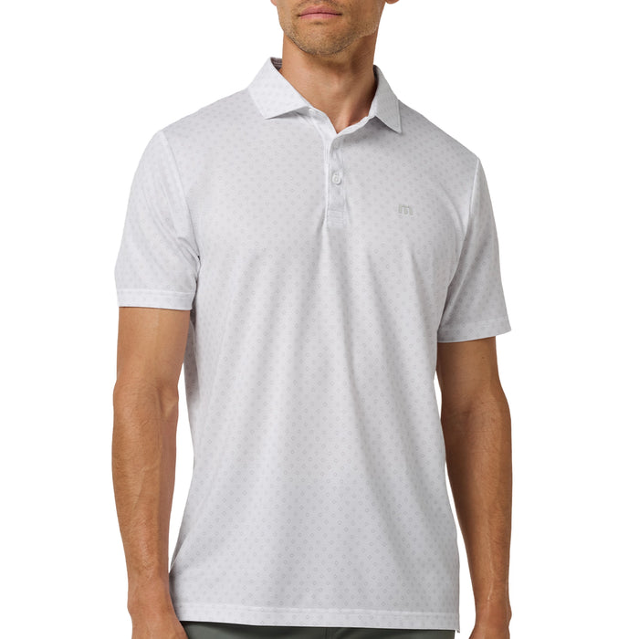 TravisMathew Final Drive Geo Polo Shirt - White
